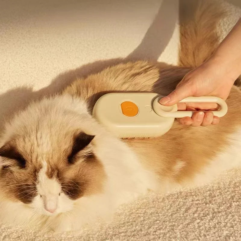 Cepillo con vapor 3 en 1 para perros y gatos