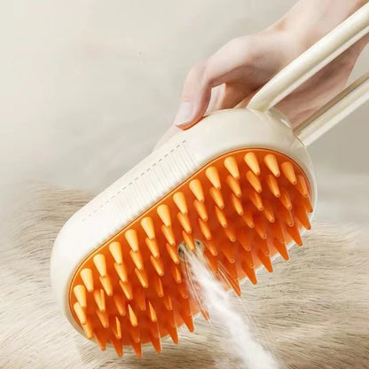 Cepillo con vapor 3 en 1 para perros y gatos